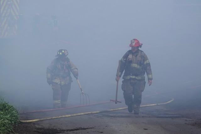 Firefighters battling brush fire in Salisbury